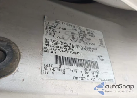 2004 Ford Expedition Xlt из США, поврежденный, VIN 1FMPU16W14LA49101